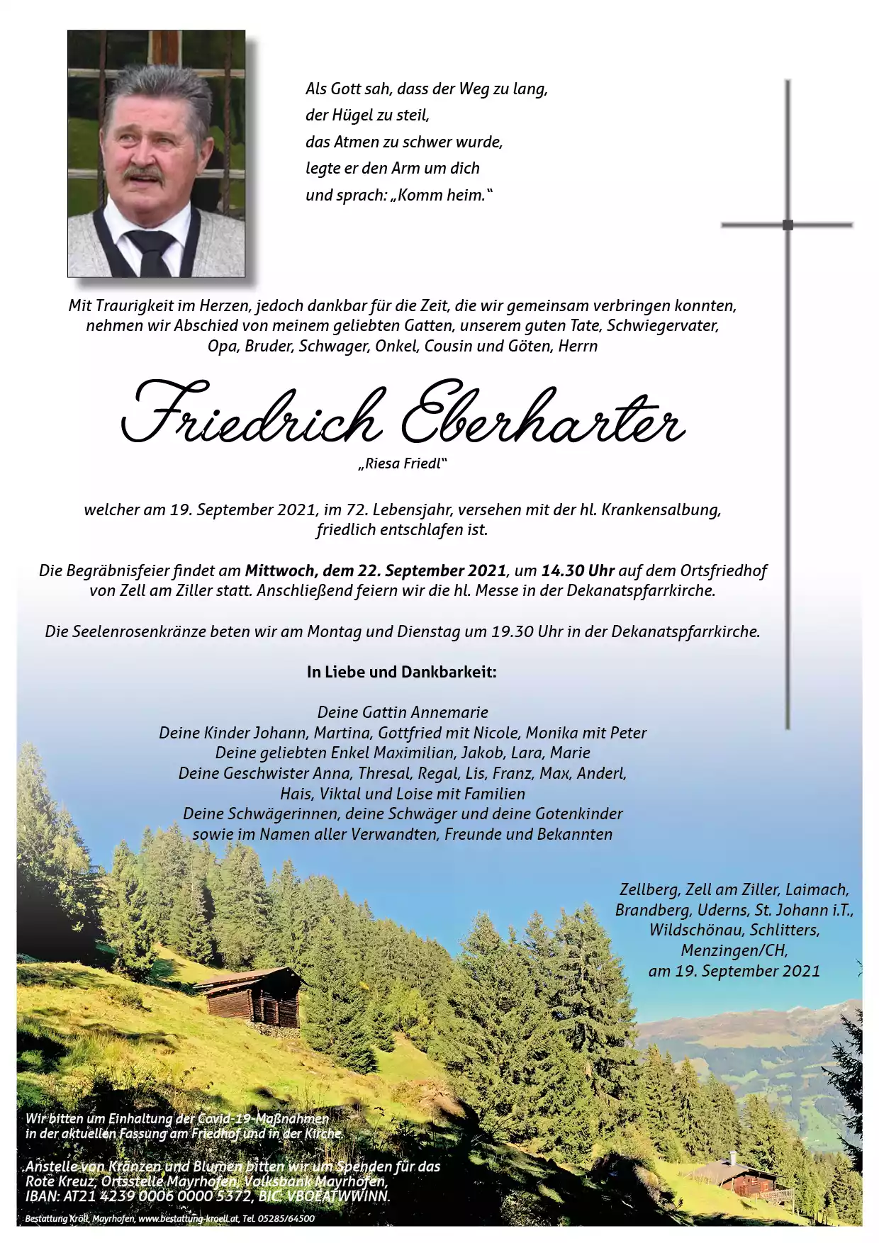 Parte von Friedrich Eberharter